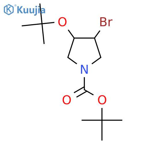 tert-butyl 3-bromo-4-(tert-butoxy)pyrrolidine-1-carboxylate structure