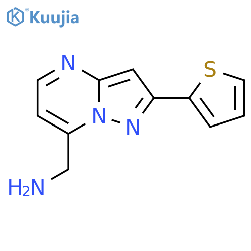 2-(thiophen-2-yl)pyrazolo1,5-apyrimidin-7-ylmethanamine structure