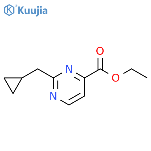 4-Pyrimidinecarboxylic acid, 2-(cyclopropylmethyl)-, ethyl ester structure
