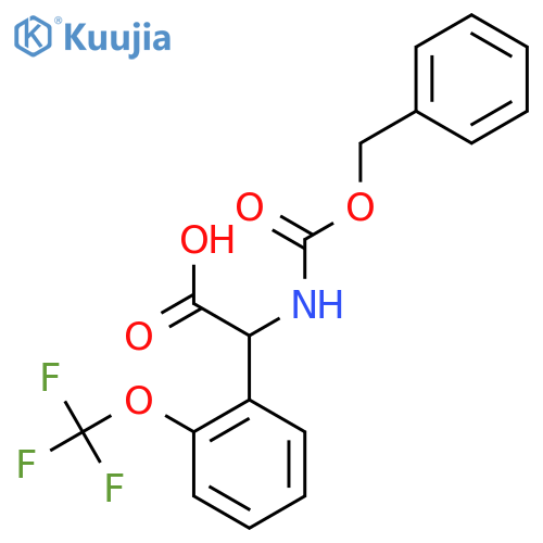2-{(benzyloxy)carbonylamino}-2-2-(trifluoromethoxy)phenylacetic acid structure