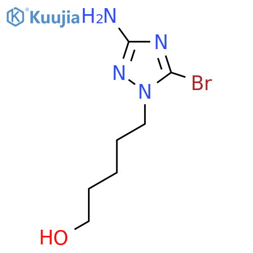 5-(3-amino-5-bromo-1H-1,2,4-triazol-1-yl)pentan-1-ol structure