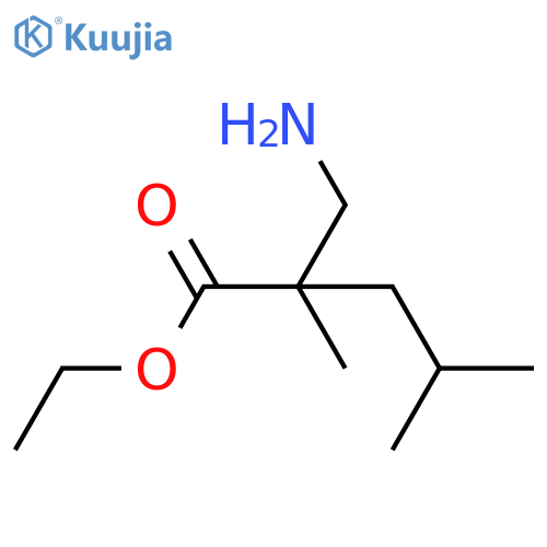 ethyl 2-(aminomethyl)-2,4-dimethylpentanoate structure