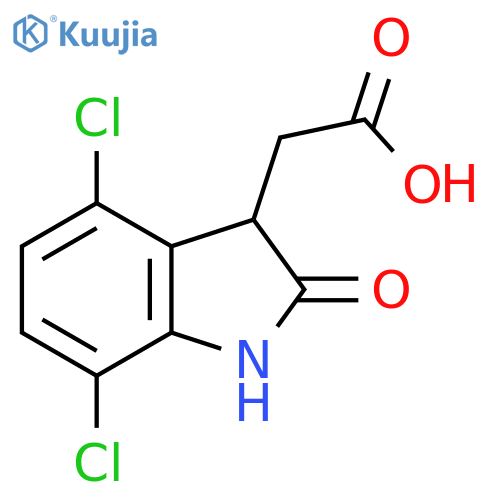 1H-Indole-3-acetic acid, 4,7-dichloro-2,3-dihydro-2-oxo- structure