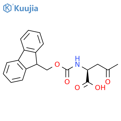 2-({[(9H-fluoren-9-yl)methoxy]carbonyl}amino)-4-oxopentanoic acid structure