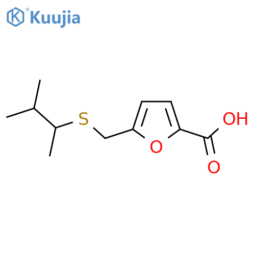 5-{(3-methylbutan-2-yl)sulfanylmethyl}furan-2-carboxylic acid structure