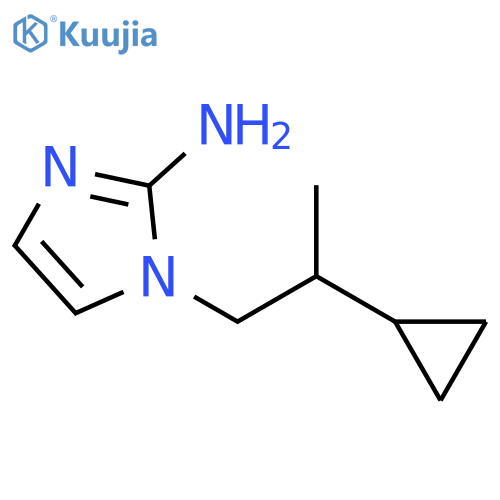 1-(2-cyclopropylpropyl)-1H-imidazol-2-amine structure