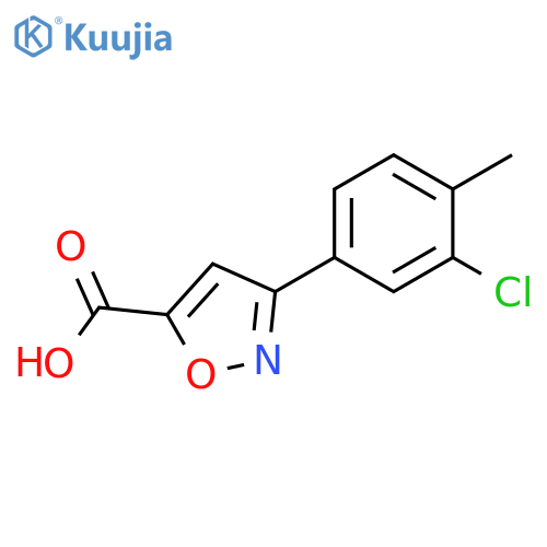 5-Isoxazolecarboxylic acid, 3-(3-chloro-4-methylphenyl)- structure