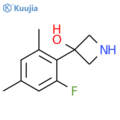 3-(2-fluoro-4,6-dimethylphenyl)azetidin-3-ol structure