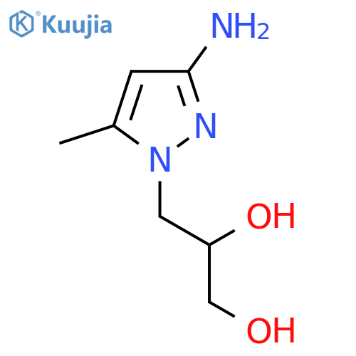 3-(3-Amino-5-methyl-1H-pyrazol-1-yl)propane-1,2-diol structure