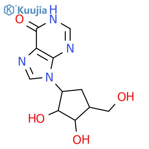 6H-Purin-6-one,9-[(1R,2S,3R,4R)-2,3-dihydroxy-4-(hydroxymethyl)cyclopentyl]-1,9-dihydro- structure