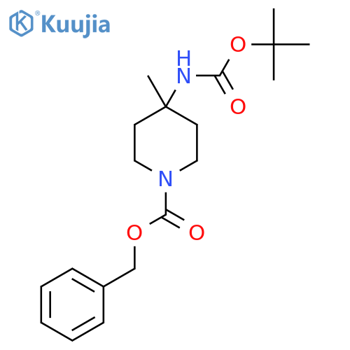 Benzyl 4-((tert-butoxycarbonyl)amino)-4-methylpiperidine-1-carboxylate structure