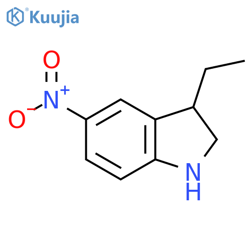 3-ethyl-5-nitro-2,3-dihydro-1H-indole structure