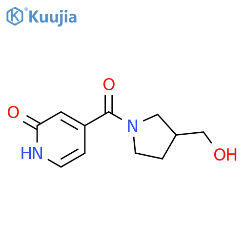 4-(3-(hydroxymethyl)pyrrolidine-1-carbonyl)pyridin-2(1H)-one structure