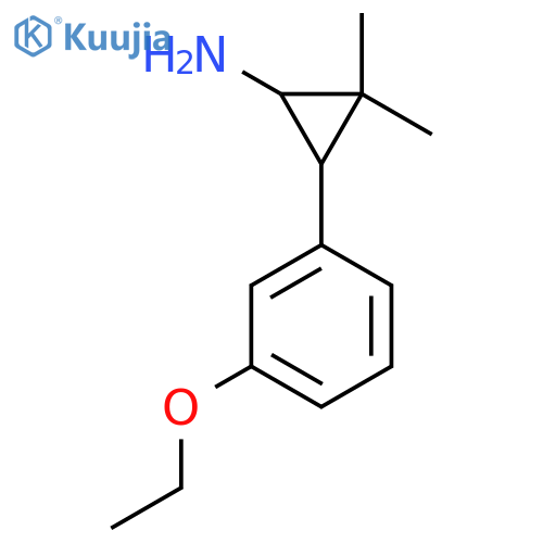 3-(3-ethoxyphenyl)-2,2-dimethylcyclopropan-1-amine structure
