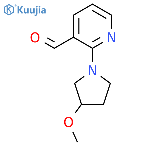 2-(3-Methoxypyrrolidin-1-yl)pyridine-3-carbaldehyde structure