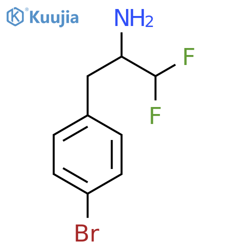 3-(4-bromophenyl)-1,1-difluoropropan-2-amine structure