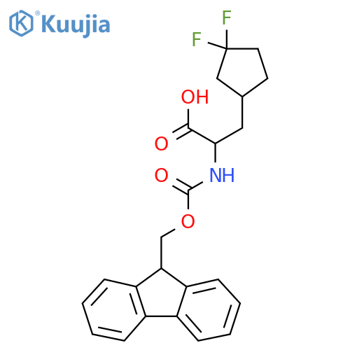 3-(3,3-difluorocyclopentyl)-2-({(9H-fluoren-9-yl)methoxycarbonyl}amino)propanoic acid structure