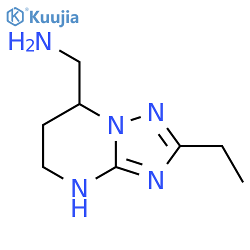 {2-ethyl-4H,5H,6H,7H-1,2,4triazolo1,5-apyrimidin-7-yl}methanamine structure