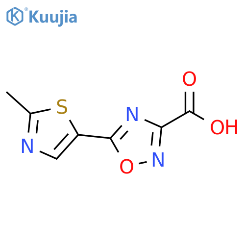 5-(2-methyl-1,3-thiazol-5-yl)-1,2,4-oxadiazole-3-carboxylic acid structure