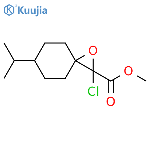 1-Oxaspiro[2.5]octane-2-carboxylic acid, 2-chloro-6-(1-methylethyl)-, methyl ester structure