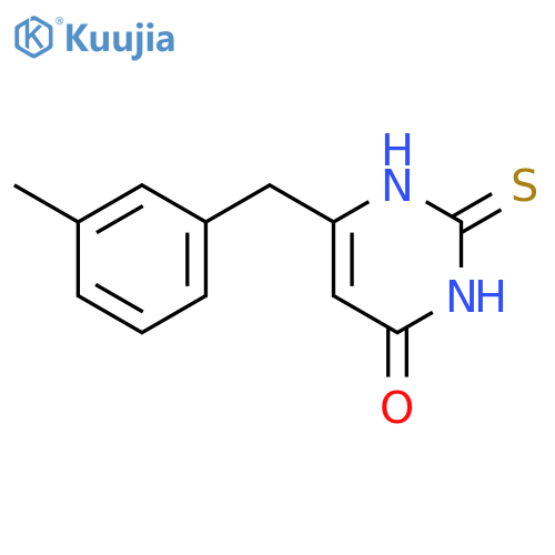 6-(3-methylbenzyl)-2-thioxo-2,3-dihydropyrimidin-4(1H)-one structure