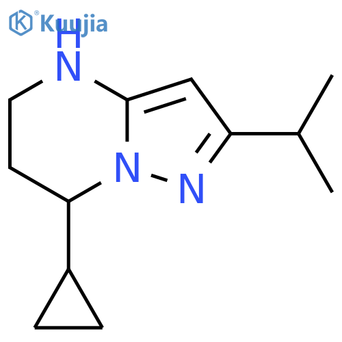 7-cyclopropyl-2-(propan-2-yl)-4H,5H,6H,7H-pyrazolo1,5-apyrimidine structure