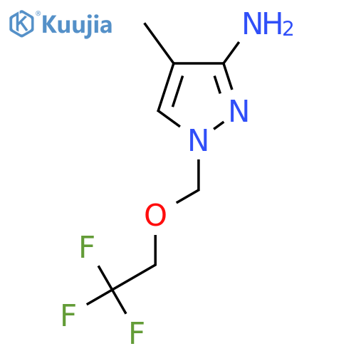 4-methyl-1-(2,2,2-trifluoroethoxy)methyl-1H-pyrazol-3-amine structure