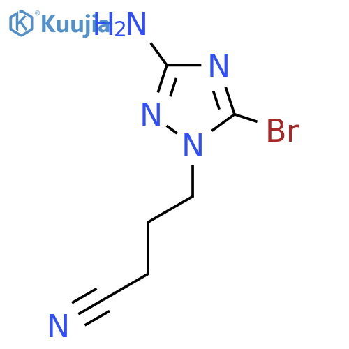 4-(3-Amino-5-bromo-1H-1,2,4-triazol-1-yl)butanenitrile structure