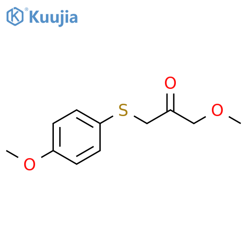 2-Propanone, 1-methoxy-3-[(4-methoxyphenyl)thio]- structure