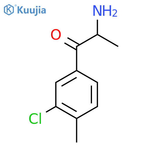 2-amino-1-(3-chloro-4-methylphenyl)propan-1-one structure