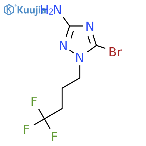 5-bromo-1-(4,4,4-trifluorobutyl)-1H-1,2,4-triazol-3-amine structure