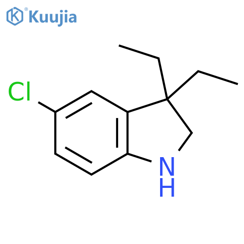 5-chloro-3,3-diethyl-2,3-dihydro-1H-indole structure