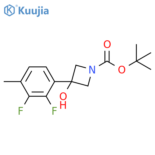 tert-butyl 3-(2,3-difluoro-4-methylphenyl)-3-hydroxyazetidine-1-carboxylate structure
