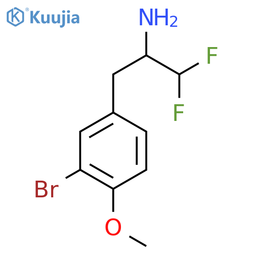 3-(3-bromo-4-methoxyphenyl)-1,1-difluoropropan-2-amine structure