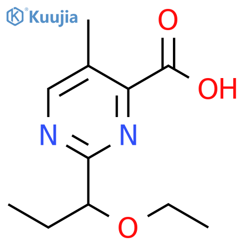 4-Pyrimidinecarboxylic acid, 2-(1-ethoxypropyl)-5-methyl- structure