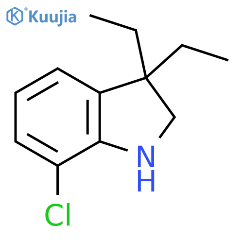 7-chloro-3,3-diethyl-2,3-dihydro-1H-indole structure