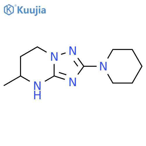 1-{5-methyl-4H,5H,6H,7H-1,2,4triazolo1,5-apyrimidin-2-yl}piperidine structure