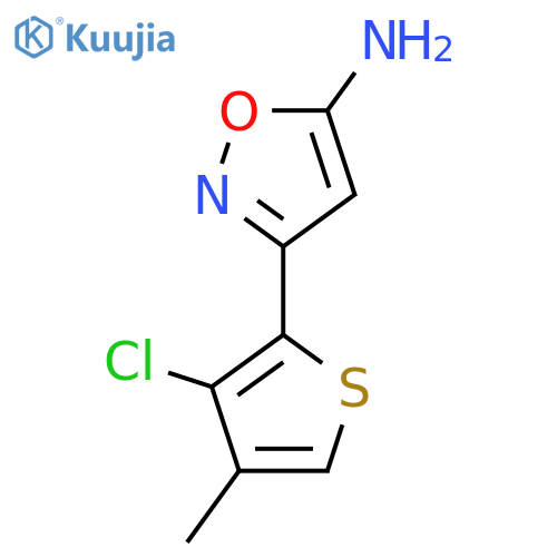 3-(3-chloro-4-methylthiophen-2-yl)-1,2-oxazol-5-amine structure