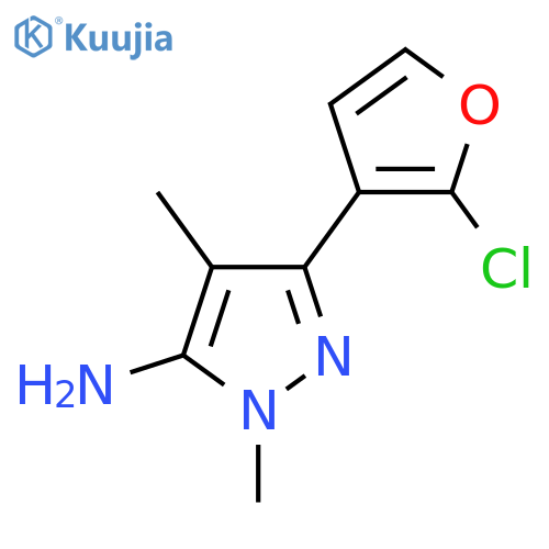 3-(2-Chlorofuran-3-yl)-1,4-dimethyl-1H-pyrazol-5-amine structure