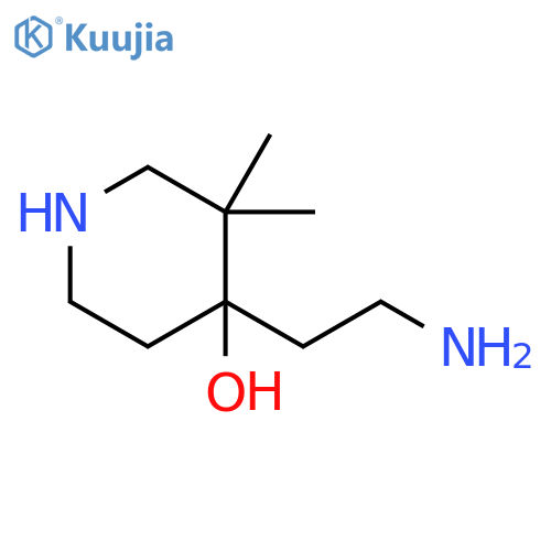 4-Piperidinol, 4-(2-aminoethyl)-3,3-dimethyl- structure