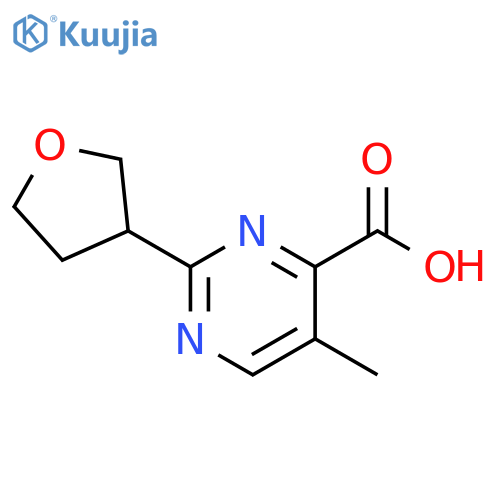 4-Pyrimidinecarboxylic acid, 5-methyl-2-(tetrahydro-3-furanyl)- structure