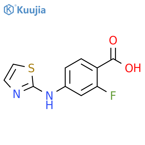 2-fluoro-4-(1,3-thiazol-2-yl)aminobenzoic acid structure