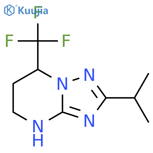 2-(propan-2-yl)-7-(trifluoromethyl)-4H,5H,6H,7H-1,2,4triazolo1,5-apyrimidine structure