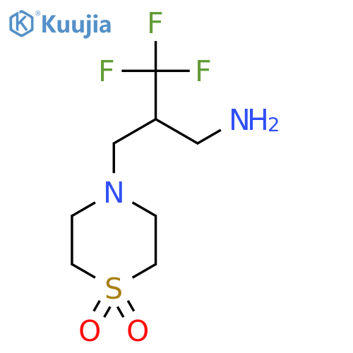 4-[3-amino-2-(trifluoromethyl)propyl]-1λ⁶-thiomorpholine-1,1-dione structure