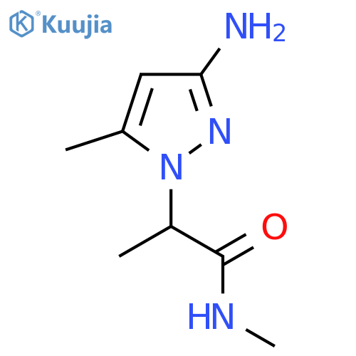 2-(3-Amino-5-methyl-1H-pyrazol-1-yl)-N-methylpropanamide structure