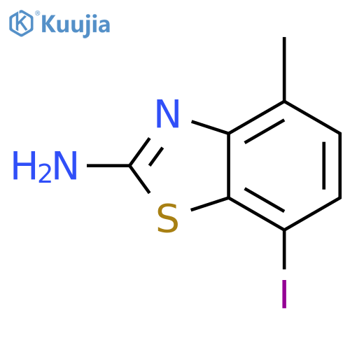 7-iodo-4-methyl-1,3-benzothiazol-2-amine structure