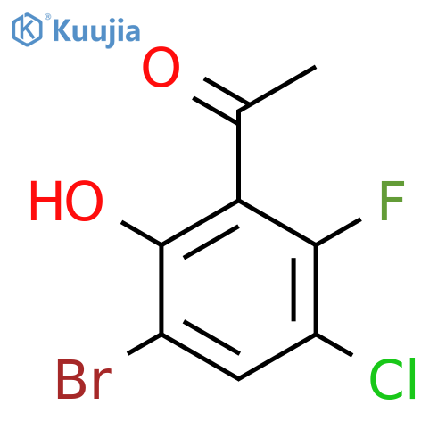 1-(3-Bromo-5-chloro-6-fluoro-2-hydroxyphenyl)ethan-1-one structure