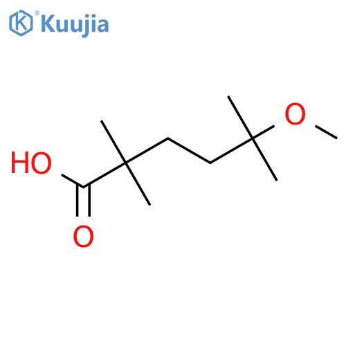 5-methoxy-2,2,5-trimethylhexanoic acid structure