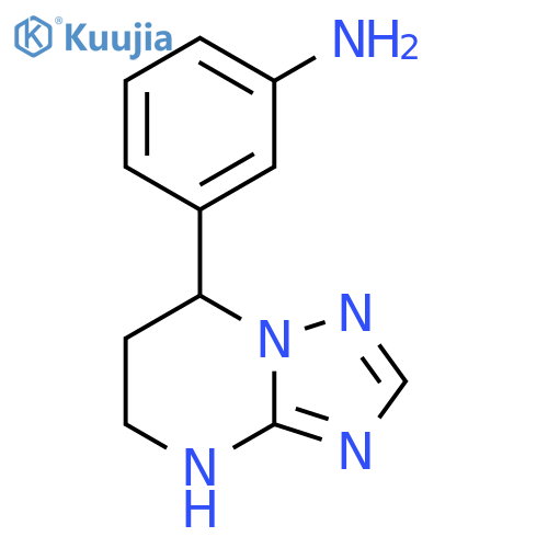 3-{4H,5H,6H,7H-1,2,4triazolo1,5-apyrimidin-7-yl}aniline structure