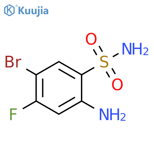 2-amino-5-bromo-4-fluorobenzene-1-sulfonamide structure